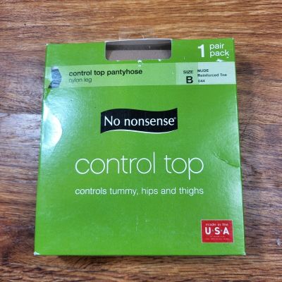 No Nonsense - Control Top Pantyhose - Reinforced Toe - Nude - Size B